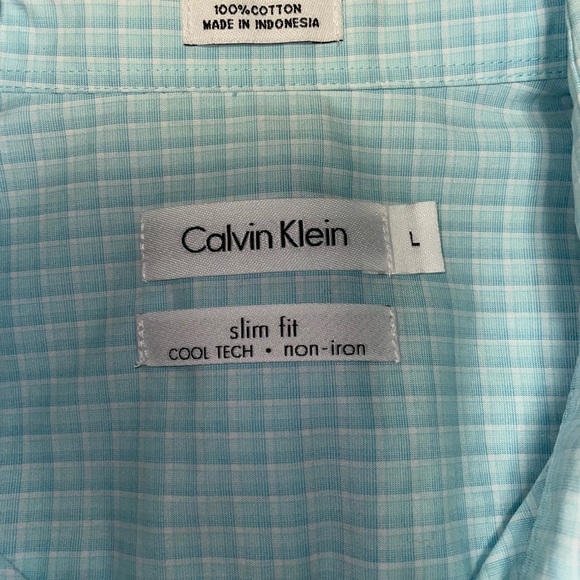 LOT of TWO Dress Shirt - Vintage POLO Ralph Lauren - Slim FIT Calvin Klein (L) - Picture 3 of 6